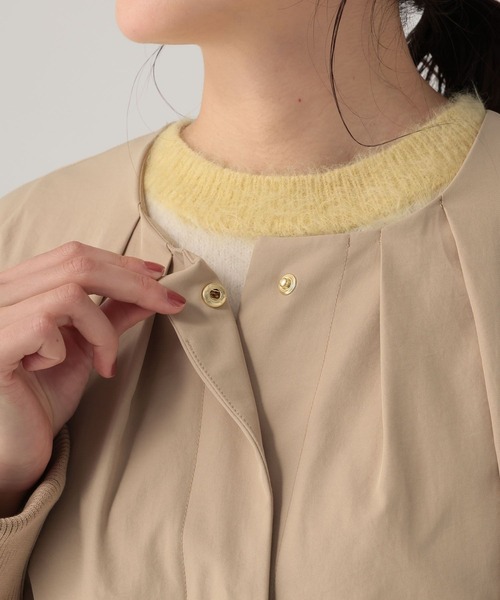 Elura（エルーラ）の「ツイルドロストコート/621804（ノーカラーコート・レディース・ネイビー/ベージュ・FREE）」の17枚目の写真