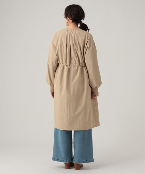 Elura（エルーラ）の「ツイルドロストコート/621804（ノーカラーコート・レディース・ネイビー/ベージュ・FREE）」の11枚目の写真