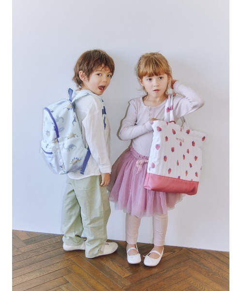 gelato pique（ジェラートピケ）の「【入園入学グッズ】【限定カラーあり】レッスンバッグ（トートバッグ・キッズ・ピンク/ブルー/オフホワイト/ベージュ・F）」の19枚目の写真
