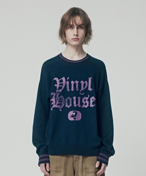 THEVINYLHOUSE（ザバイニルハウス）の「QUESTION MARK SWEATER NAVY (VH2ESUK600A)（ニット/セーター・メンズ・その他・S/M/L）」の3枚目の写真