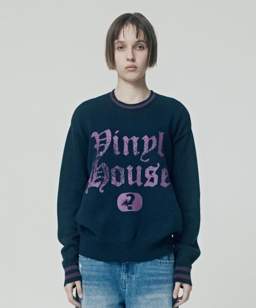 THEVINYLHOUSE（ザバイニルハウス）の「QUESTION MARK SWEATER NAVY (VH2ESUK600A)（ニット/セーター・メンズ・その他・S/M/L）」の4枚目の写真