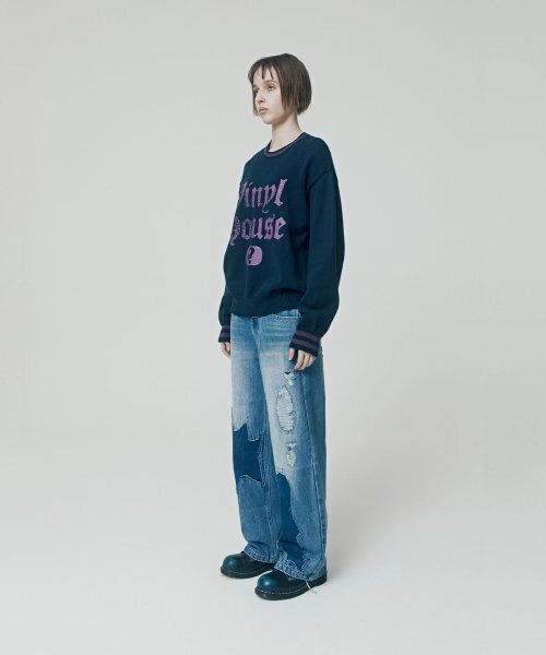 THEVINYLHOUSE（ザバイニルハウス）の「QUESTION MARK SWEATER NAVY (VH2ESUK600A)（ニット/セーター・メンズ・その他・S/M/L）」の6枚目の写真