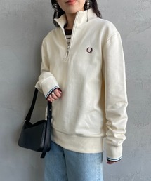 [FRED PERRY/フレッドペリー] ワンポイント刺繍ロゴ ハーフジップスウェット M3574