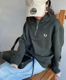 [FRED PERRY/フレッドペリー] ワンポイント刺繍ロゴ ハーフジップスウェット M3574