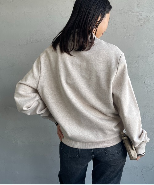 FRED PERRY（フレッドペリー）の「[FRED PERRY/フレッドペリー] ワンポイント刺繍ロゴ ハーフジップスウェット M3574（スウェット・レディース・アイボリー/ブルー系/ボルドー/キャメル/グリーン/ダークグリーン/グレー/グレイッシュベージュ・S/L/M/XL）」の20枚目の写真