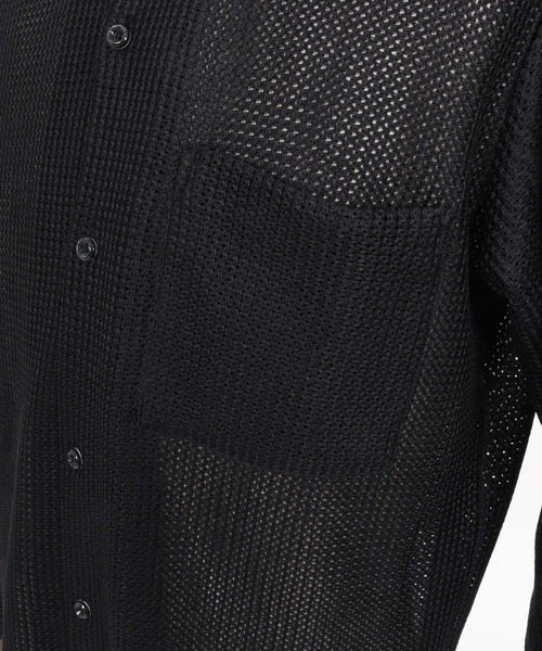CAMBIO(カンビオ)の「ms6383- 透かし編みLSシャツ(CA01-61108)(シャツ/ブラウス・メンズ・ホワイト/ブラック・M/L/XL)」の21枚目の写真