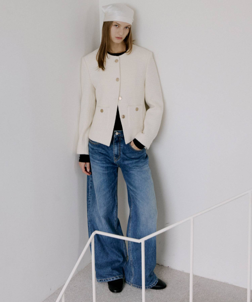 MAIS（マイス）の「LONG WIDE DENIM PANTS / BLUE（デニムパンツ・レディース・その他・S/M）」の2枚目の写真