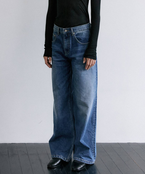 MAIS（マイス）の「LONG WIDE DENIM PANTS / BLUE（デニムパンツ・レディース・その他・S/M）」の4枚目の写真