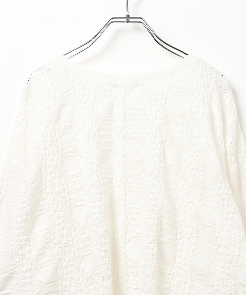 LEPSIM（レプシィム）の「総レース長袖プルオーバー　636862（Tシャツ/カットソー・レディース・オフホワイト/イエロー系その他/ブラック・FREE）」の8枚目の写真