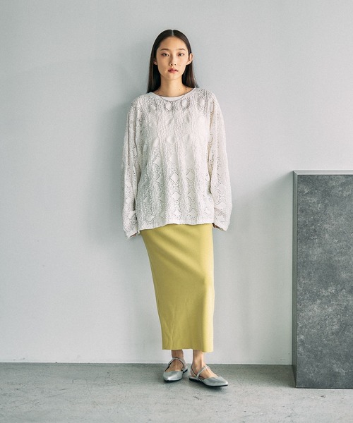 LEPSIM（レプシィム）の「総レース長袖プルオーバー　636862（Tシャツ/カットソー・レディース・オフホワイト/イエロー系その他/ブラック・FREE）」の13枚目の写真