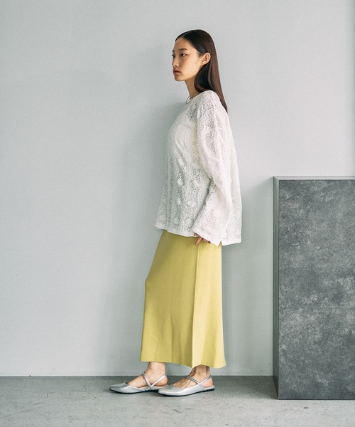 LEPSIM（レプシィム）の「総レース長袖プルオーバー　636862（Tシャツ/カットソー・レディース・オフホワイト/イエロー系その他/ブラック・FREE）」の14枚目の写真