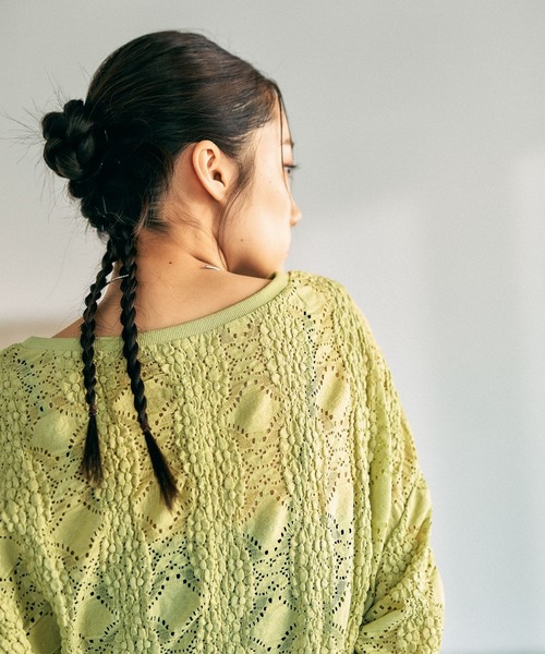 LEPSIM（レプシィム）の「総レース長袖プルオーバー　636862（Tシャツ/カットソー・レディース・オフホワイト/イエロー系その他/ブラック・FREE）」の19枚目の写真