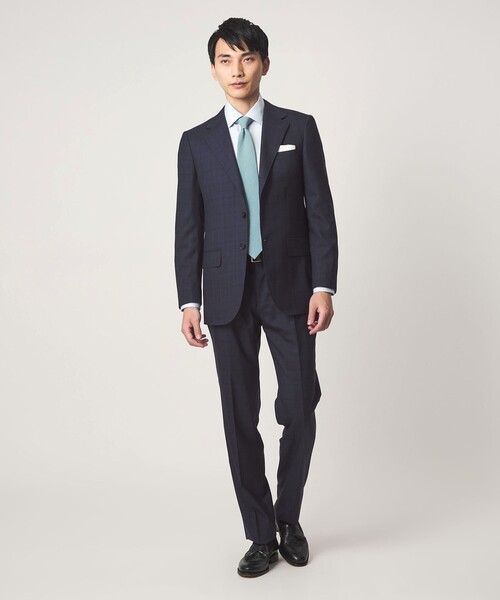 green label relaxing（グリーンレーベルリラクシング）の「REDA グレンチェック 3B HXD スーツジャケット（スーツジャケット・メンズ・ネイビー/グレー系・48/46/50/42/44/52）」の17枚目の写真