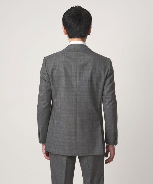 green label relaxing（グリーンレーベルリラクシング）の「REDA グレンチェック 3B HXD スーツジャケット（スーツジャケット・メンズ・ネイビー/グレー系・48/46/50/42/44/52）」の3枚目の写真