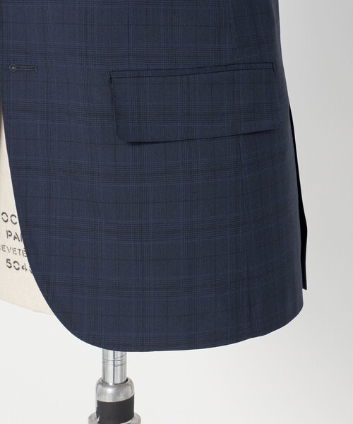 green label relaxing（グリーンレーベルリラクシング）の「REDA グレンチェック 3B HXD スーツジャケット（スーツジャケット・メンズ・ネイビー/グレー系・48/46/50/42/44/52）」の8枚目の写真