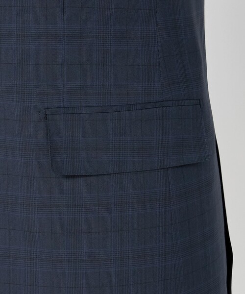 green label relaxing（グリーンレーベルリラクシング）の「REDA グレンチェック 3B HXD スーツジャケット（スーツジャケット・メンズ・ネイビー/グレー系・48/46/50/42/44/52）」の9枚目の写真