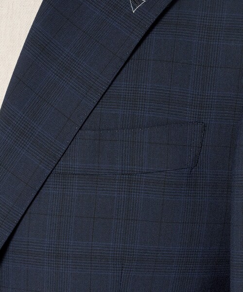 green label relaxing（グリーンレーベルリラクシング）の「REDA グレンチェック 3B HXD スーツジャケット（スーツジャケット・メンズ・ネイビー/グレー系・48/46/50/42/44/52）」の10枚目の写真