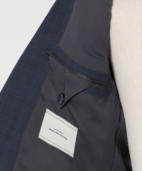 green label relaxing（グリーンレーベルリラクシング）の「REDA グレンチェック 3B HXD スーツジャケット（スーツジャケット・メンズ・ネイビー/グレー系・48/46/50/42/44/52）」の12枚目の写真
