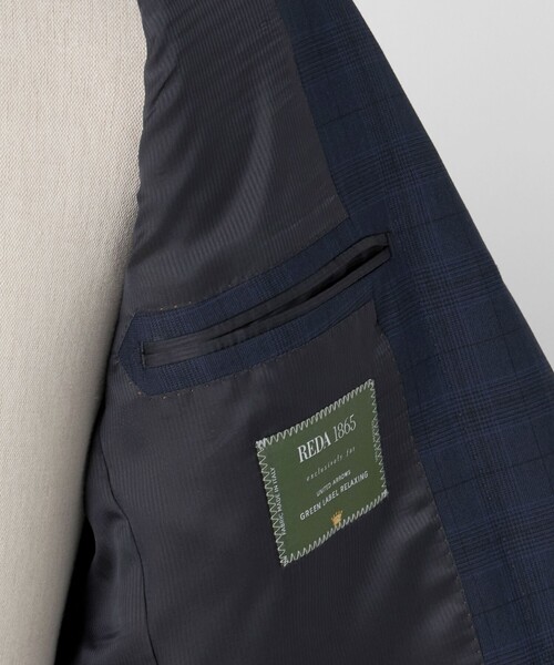 green label relaxing（グリーンレーベルリラクシング）の「REDA グレンチェック 3B HXD スーツジャケット（スーツジャケット・メンズ・ネイビー/グレー系・48/46/50/42/44/52）」の13枚目の写真