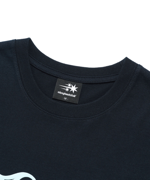 NICE GHOST CLUB(ナイスゴーストクラブ)の「GUMMY BEAR&LOGO TEE_NAVY(NG2EMUT501A)(Tシャツ/カットソー・レディース・ネイビー・L/S/M)」の3枚目の写真