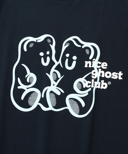 NICE GHOST CLUB(ナイスゴーストクラブ)の「GUMMY BEAR&LOGO TEE_NAVY(NG2EMUT501A)(Tシャツ/カットソー・レディース・ネイビー・L/S/M)」の4枚目の写真