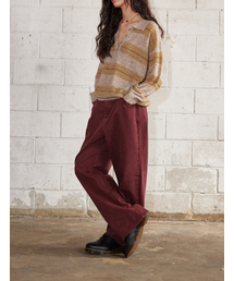FLATWAVE IN SEOUL（フラットウェーブインソウル）の「Kainda Pigment Loosefit Pants Burgundy（デニムパンツ）」