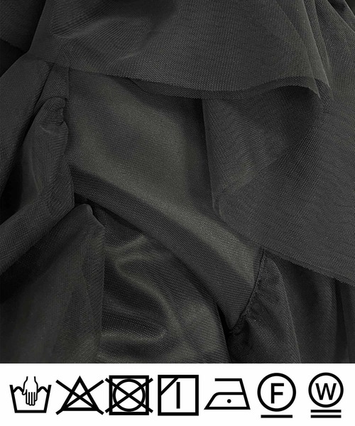 PICCIN PERLA（ピッチンペルラ）の「ラッフルスカート（スカート・レディース・ブラック・M）」の2枚目の写真