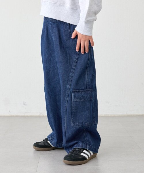 CIAOPANIC TYPY(チャオパニックティピー)の「【KIDS】《ユニセックス》カーゴカーブパンツ(ジュニアサイズあり)(その他パンツ・キッズ・ネイビー/ベージュ・SMALL/MEDIUM/LARGE/X-LARGE/XX-LARGE)」の2枚目の写真