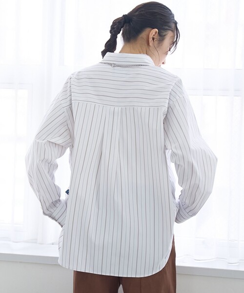 PENNEYS(ぺニーズ)の「【PENNEYS(ぺニーズ)別注】ストライプシャツ(シャツ/ブラウス・レディース・ライトブルー/ダークグレー/オフホワイト・M/L)」の22枚目の写真