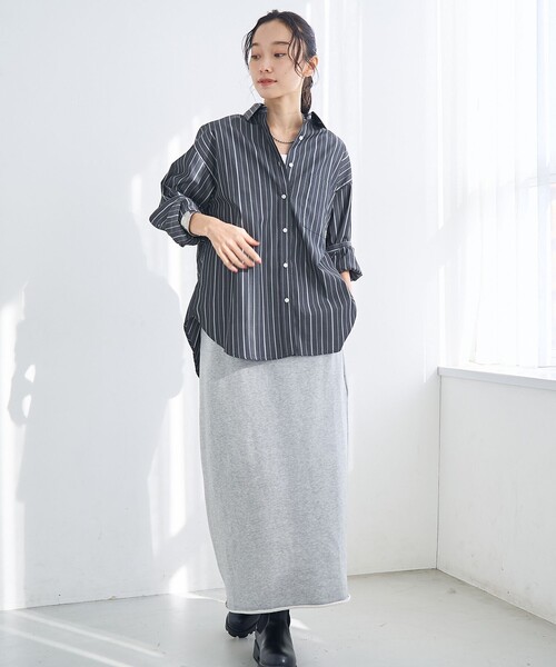 PENNEYS(ぺニーズ)の「【PENNEYS(ぺニーズ)別注】ストライプシャツ(シャツ/ブラウス・レディース・ライトブルー/ダークグレー/オフホワイト・M/L)」の18枚目の写真