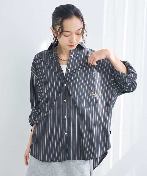 PENNEYS(ぺニーズ)の「【PENNEYS(ぺニーズ)別注】ストライプシャツ(シャツ/ブラウス・レディース・ライトブルー/ダークグレー/オフホワイト・M/L)」の17枚目の写真