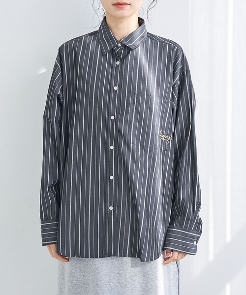 PENNEYS(ぺニーズ)の「【PENNEYS(ぺニーズ)別注】ストライプシャツ(シャツ/ブラウス・レディース・ライトブルー/ダークグレー/オフホワイト・M/L)」の14枚目の写真