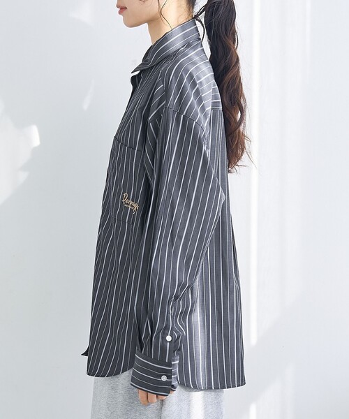 PENNEYS(ぺニーズ)の「【PENNEYS(ぺニーズ)別注】ストライプシャツ(シャツ/ブラウス・レディース・ライトブルー/ダークグレー/オフホワイト・M/L)」の15枚目の写真