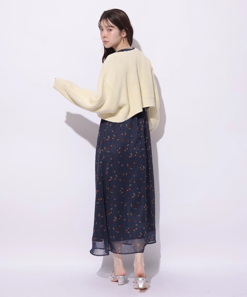 Rirandture（リランドチュール）の「チェリープリント楊柳ワンピース（ワンピース・レディース・ネイビー/オフホワイト・2/1）」の12枚目の写真