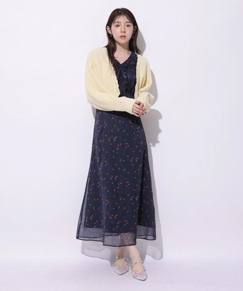 Rirandture（リランドチュール）の「チェリープリント楊柳ワンピース（ワンピース・レディース・ネイビー/オフホワイト・2/1）」の13枚目の写真