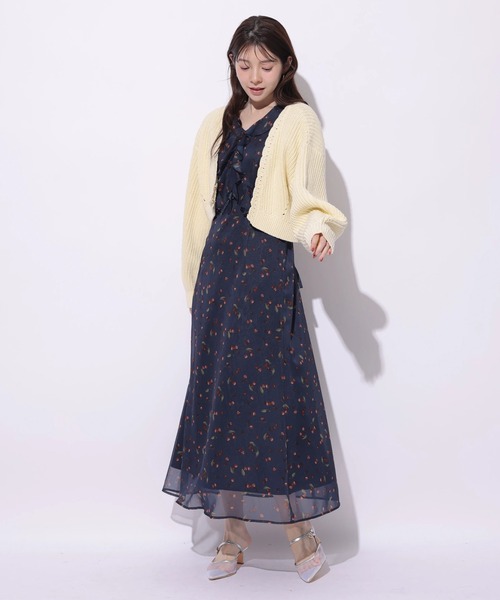 Rirandture（リランドチュール）の「チェリープリント楊柳ワンピース（ワンピース・レディース・ネイビー/オフホワイト・2/1）」の14枚目の写真