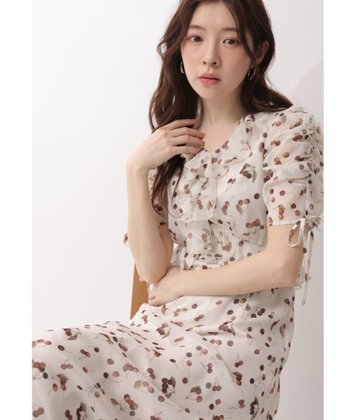 Rirandture（リランドチュール）の「チェリープリント楊柳ワンピース（ワンピース・レディース・ネイビー/オフホワイト・2/1）」の20枚目の写真