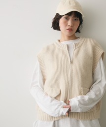 full/fill.（フルフィル）の「pocket wide knit vest / ポケット付きワイドニットベスト（ベスト）」