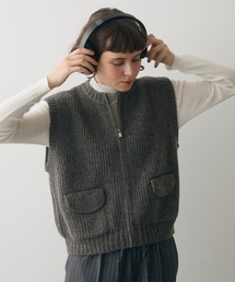 full/fill.（フルフィル）の「pocket wide knit vest / ポケット付きワイドニットベスト（ベスト）」