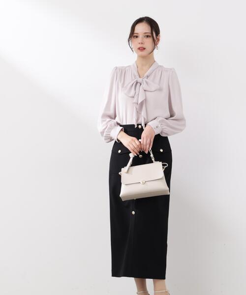 PROPORTION BODY DRESSING（プロポーションボディドレッシング）の「【小さめサイズあり】＜ウォッシャブル＞フロント釦ナロースカート / 1216120201（スカート・レディース・ブラック/ベージュ/ホワイト系その他・SMALL/MEDIUM/P/S/PSS）」の5枚目の写真
