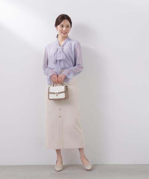 PROPORTION BODY DRESSING（プロポーションボディドレッシング）の「【小さめサイズあり】＜ウォッシャブル＞フロント釦ナロースカート / 1216120201（スカート・レディース・ブラック/ベージュ/ホワイト系その他・SMALL/MEDIUM/P/S/PSS）」の15枚目の写真