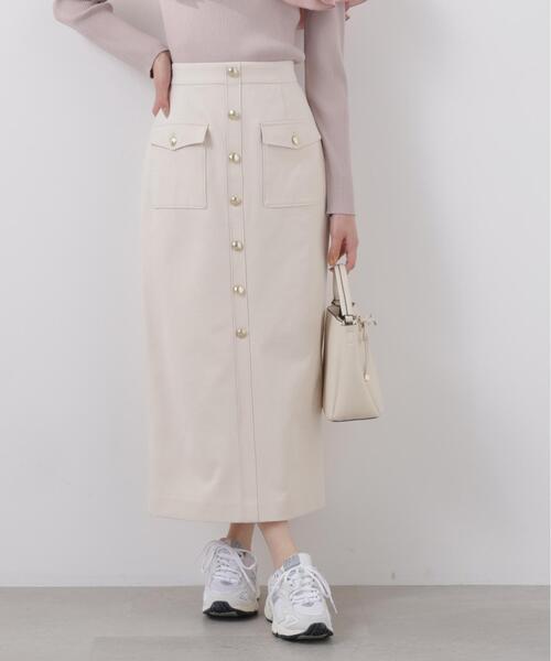 PROPORTION BODY DRESSING（プロポーションボディドレッシング）の「【小さめサイズあり】＜ウォッシャブル＞フロント釦ナロースカート / 1216120201（スカート・レディース・ブラック/ベージュ/ホワイト系その他・SMALL/MEDIUM/P/S/PSS）」の17枚目の写真