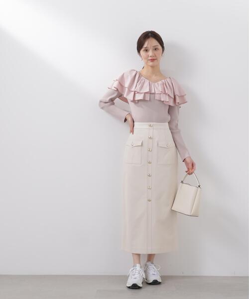 PROPORTION BODY DRESSING（プロポーションボディドレッシング）の「【小さめサイズあり】＜ウォッシャブル＞フロント釦ナロースカート / 1216120201（スカート・レディース・ブラック/ベージュ/ホワイト系その他・SMALL/MEDIUM/P/S/PSS）」の20枚目の写真