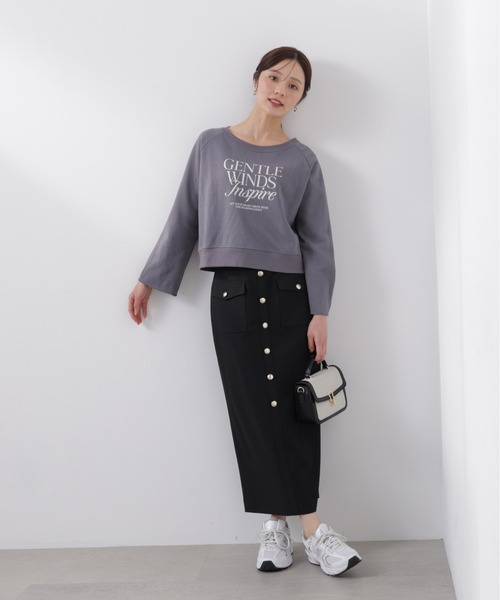 PROPORTION BODY DRESSING（プロポーションボディドレッシング）の「【小さめサイズあり】＜ウォッシャブル＞フロント釦ナロースカート / 1216120201（スカート・レディース・ブラック/ベージュ/ホワイト系その他・SMALL/MEDIUM/P/S/PSS）」の3枚目の写真