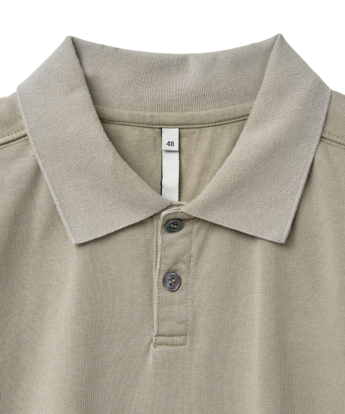 NOIRER（ノイア）の「ピグメントクロップポロTシャツ（ベージュ）（ポロシャツ・メンズ・その他・48/50/52）」の4枚目の写真