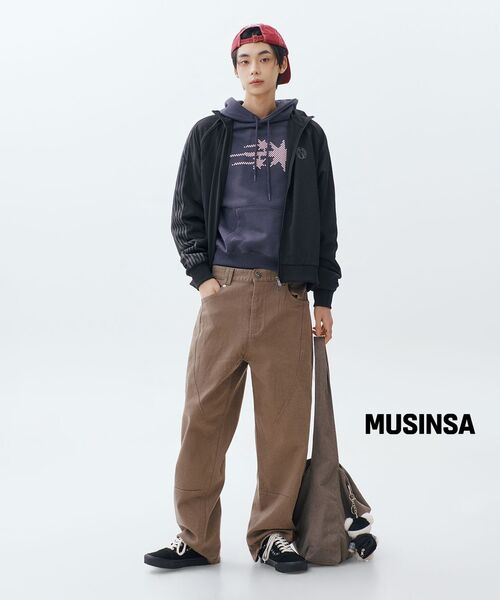NICE GHOST CLUB（ナイスゴーストクラブ）の「MOSAIC 3STAR CROP HOODIE_NAVY(NG2GSUM401A)（パーカー・レディース・ネイビー・SMALL/MEDIUM）」の5枚目の写真