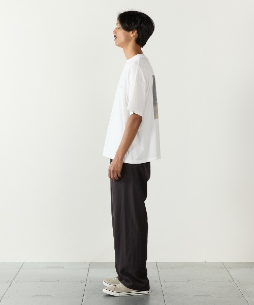 REMI RELIEF（レミレリーフ）の「REMI RELIEF/レミレリーフ HARD SP加工20/-天竺BIGサイズT(Self shot L) ヴィンテージTシャツ 2026年春夏（Tシャツ/カットソー・メンズ・ブラック/オフホワイト・M/L/XL）」の5枚目の写真