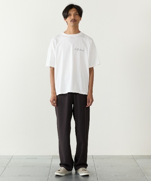 REMI RELIEF（レミレリーフ）の「REMI RELIEF/レミレリーフ HARD SP加工20/-天竺BIGサイズT(Self shot L) ヴィンテージTシャツ 2026年春夏（Tシャツ/カットソー・メンズ・ブラック/オフホワイト・M/L/XL）」の4枚目の写真