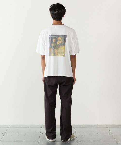 REMI RELIEF（レミレリーフ）の「REMI RELIEF/レミレリーフ HARD SP加工20/-天竺BIGサイズT(Self shot L) ヴィンテージTシャツ 2026年春夏（Tシャツ/カットソー・メンズ・ブラック/オフホワイト・M/L/XL）」の6枚目の写真
