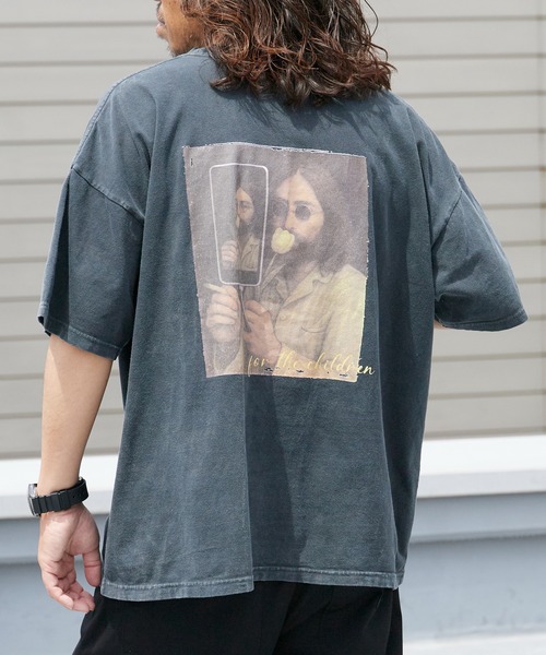 REMI RELIEF(レミレリーフ)の「REMI RELIEF/レミレリーフ HARD SP加工20/-天竺BIGサイズT(Self shot L) ヴィンテージTシャツ 2026年春夏(Tシャツ/カットソー・メンズ・ブラック/オフホワイト・M/L/XL)」の8枚目の写真